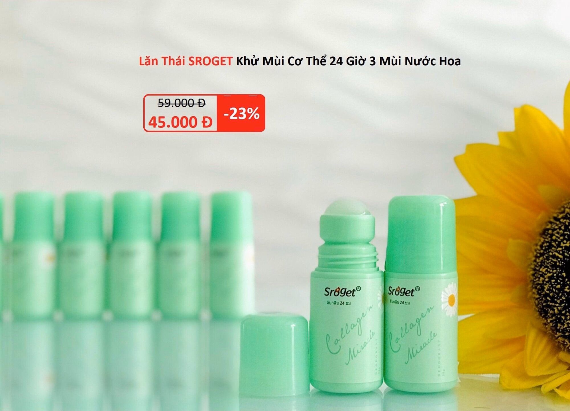 Lăn thái Sroget khử mùi cơ thể 24h nước hoa 50ml