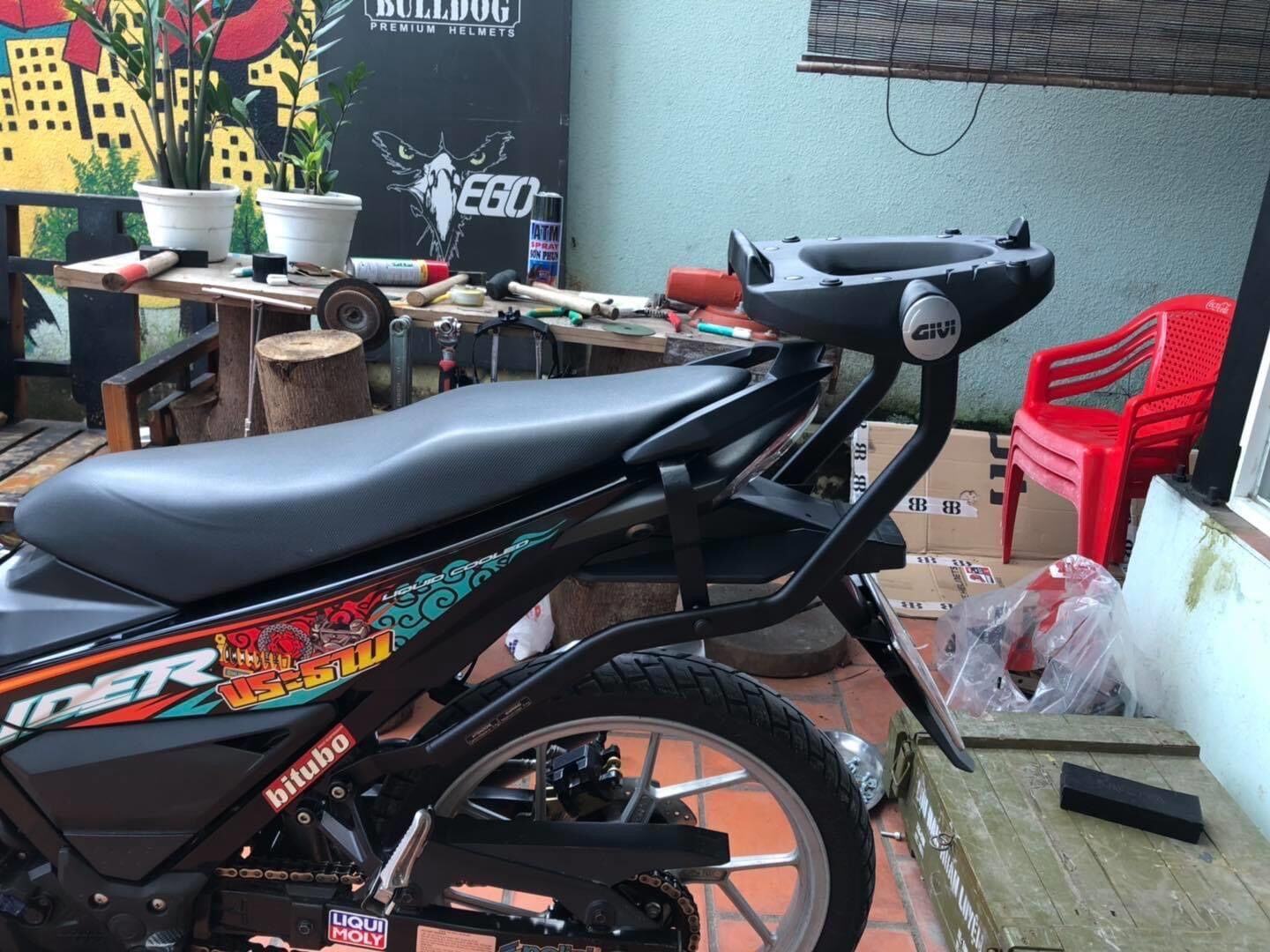 Baga Givi HRV cho Raider Fi, Satria