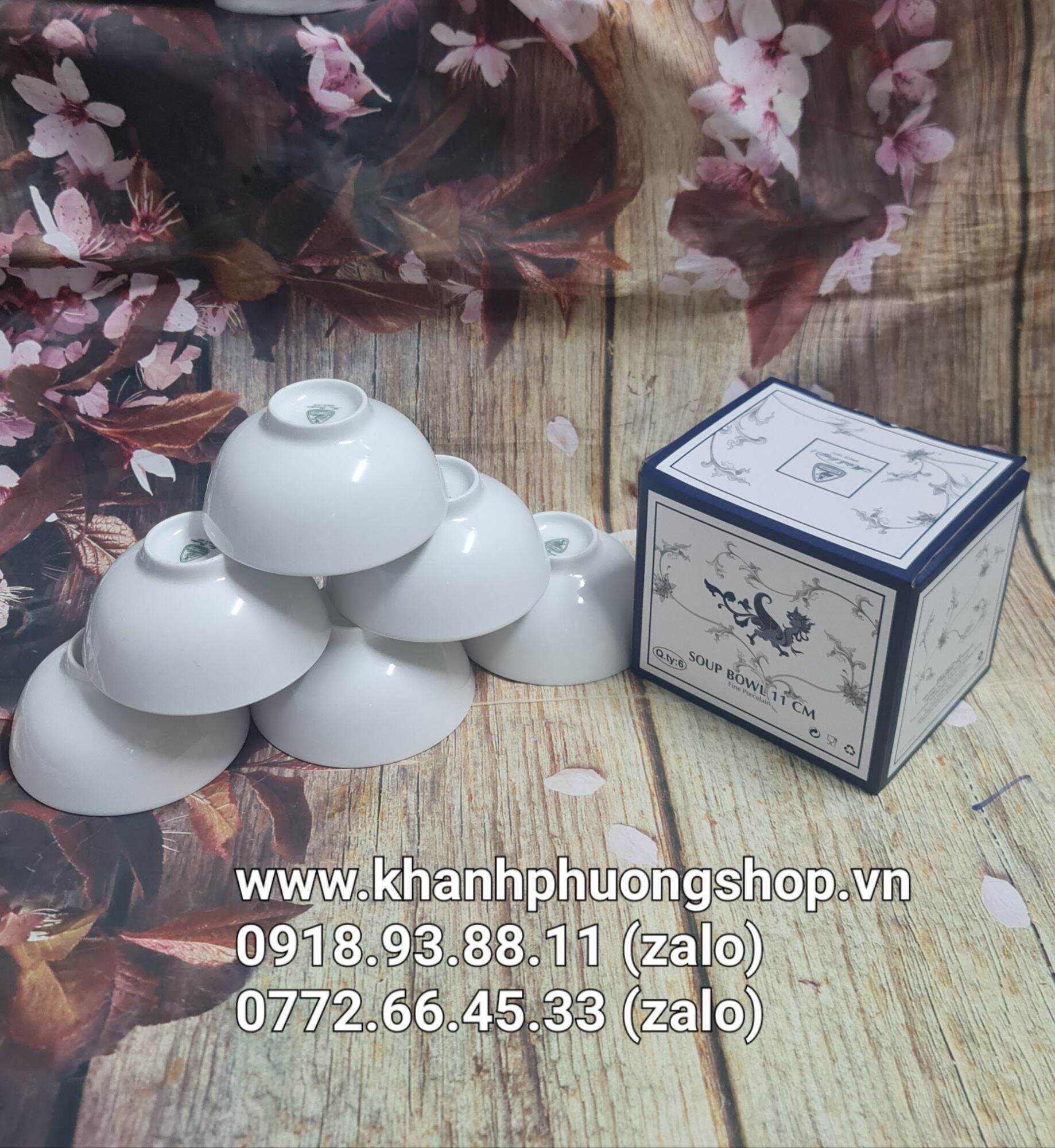 bộ 6 chén cơm 11.5cm sứ Minh Long - bộ 6 chén cơm sứ minh long