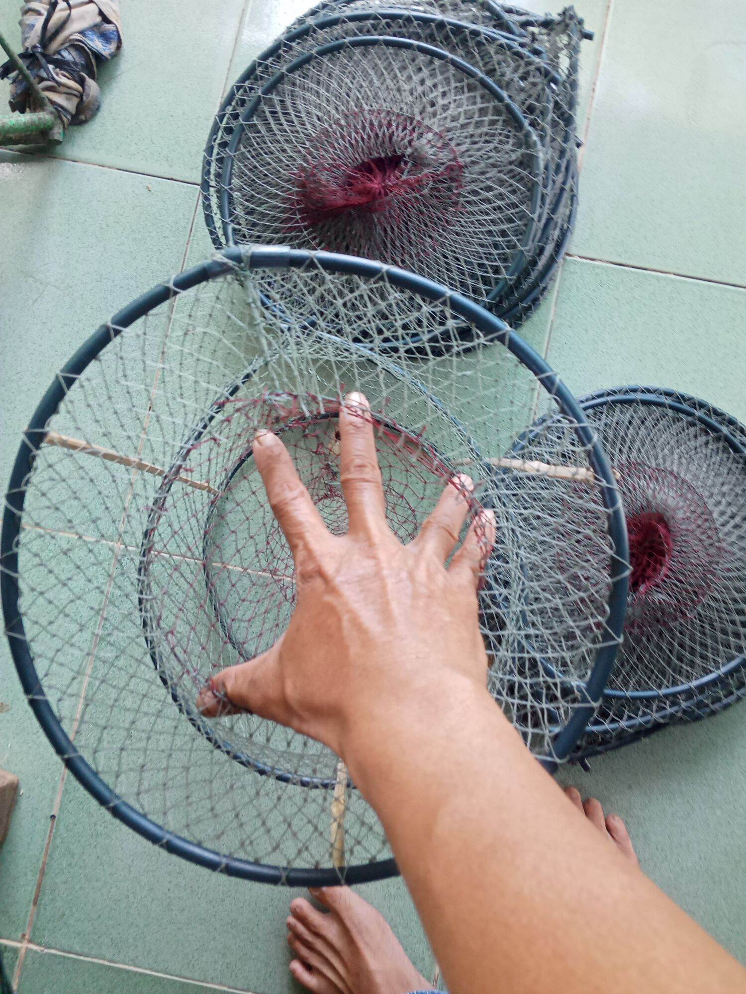 3 cái lờ cá lóc vành nhựa 30×50cm