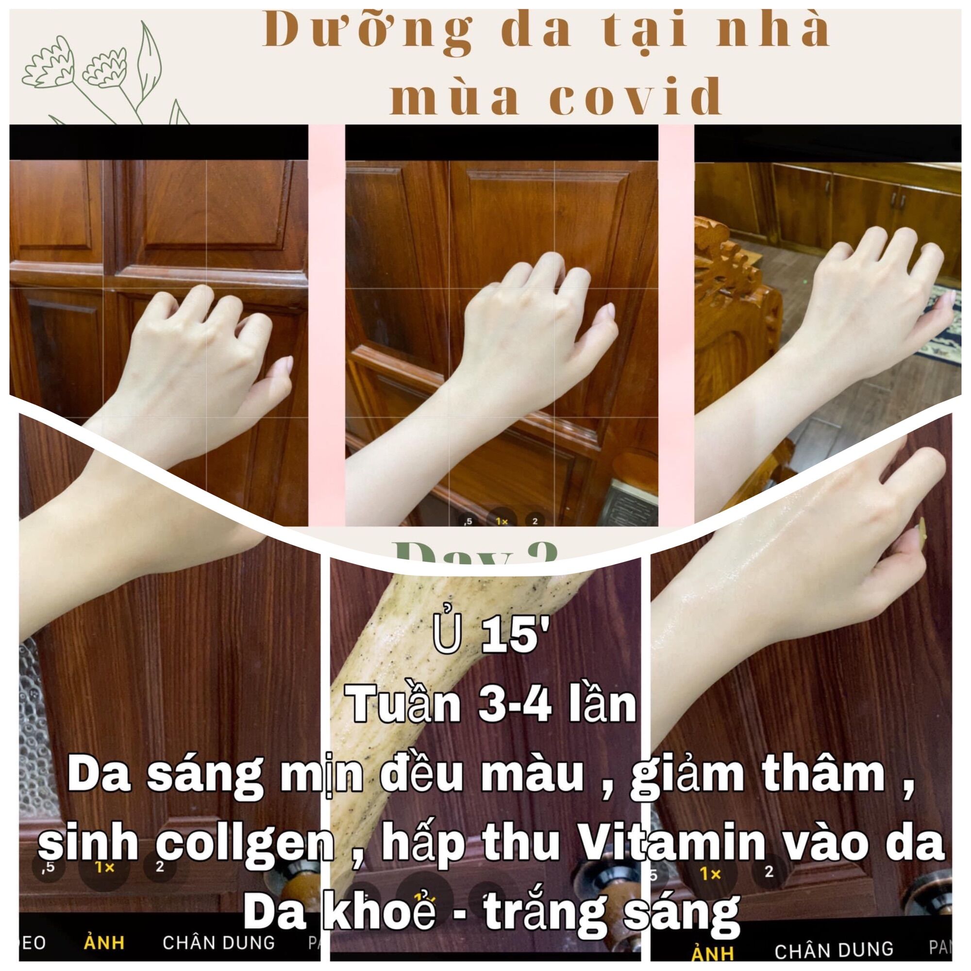Combo 2 hộp Tắm Trắng Thảo Dược Her Cosmetic ( Tặng 2 BỘT ĐẬU ĐỎ 100GRAMX2)