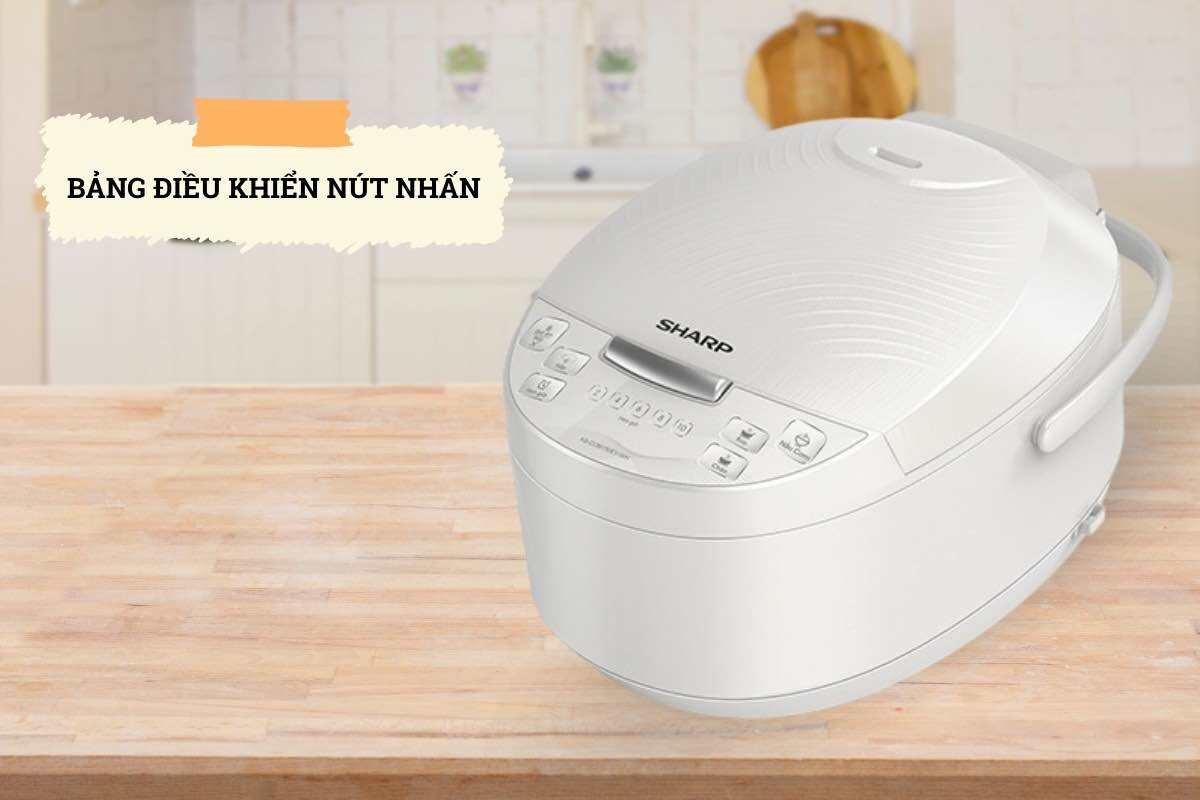 Nồi cơm điện tử Sharp 1.5 lít KS-COM150EV-WH. 