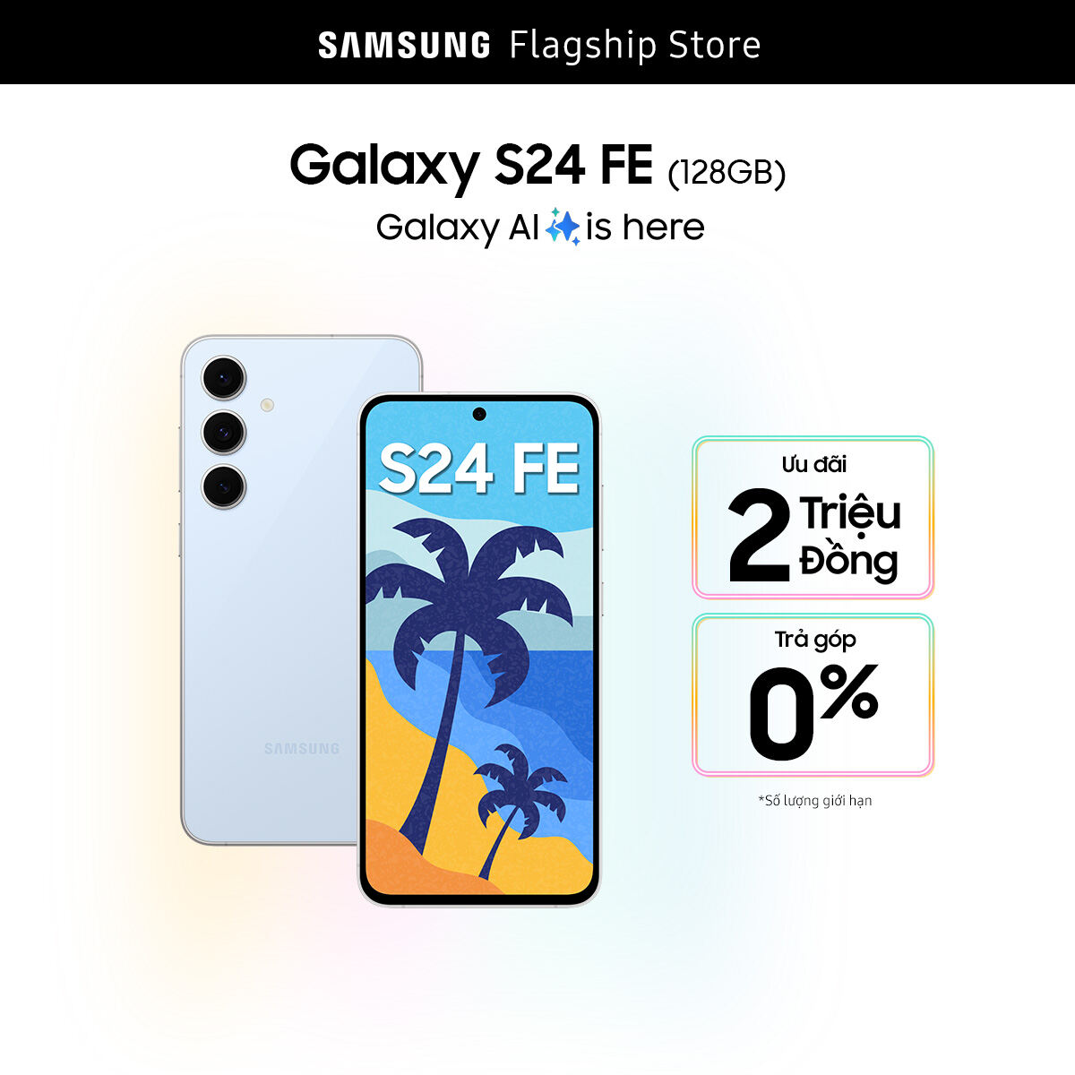 [SIÊU SALE TỪ 20H 1.2][QUÀ QUẤN KÈM HÀNG] Điện thoại Samsung Galaxy S24 FE, điện thoại AI, màn hình 6.7" 120Hz, chụp đêm Nightography, trợ lý chỉnh ảnh
