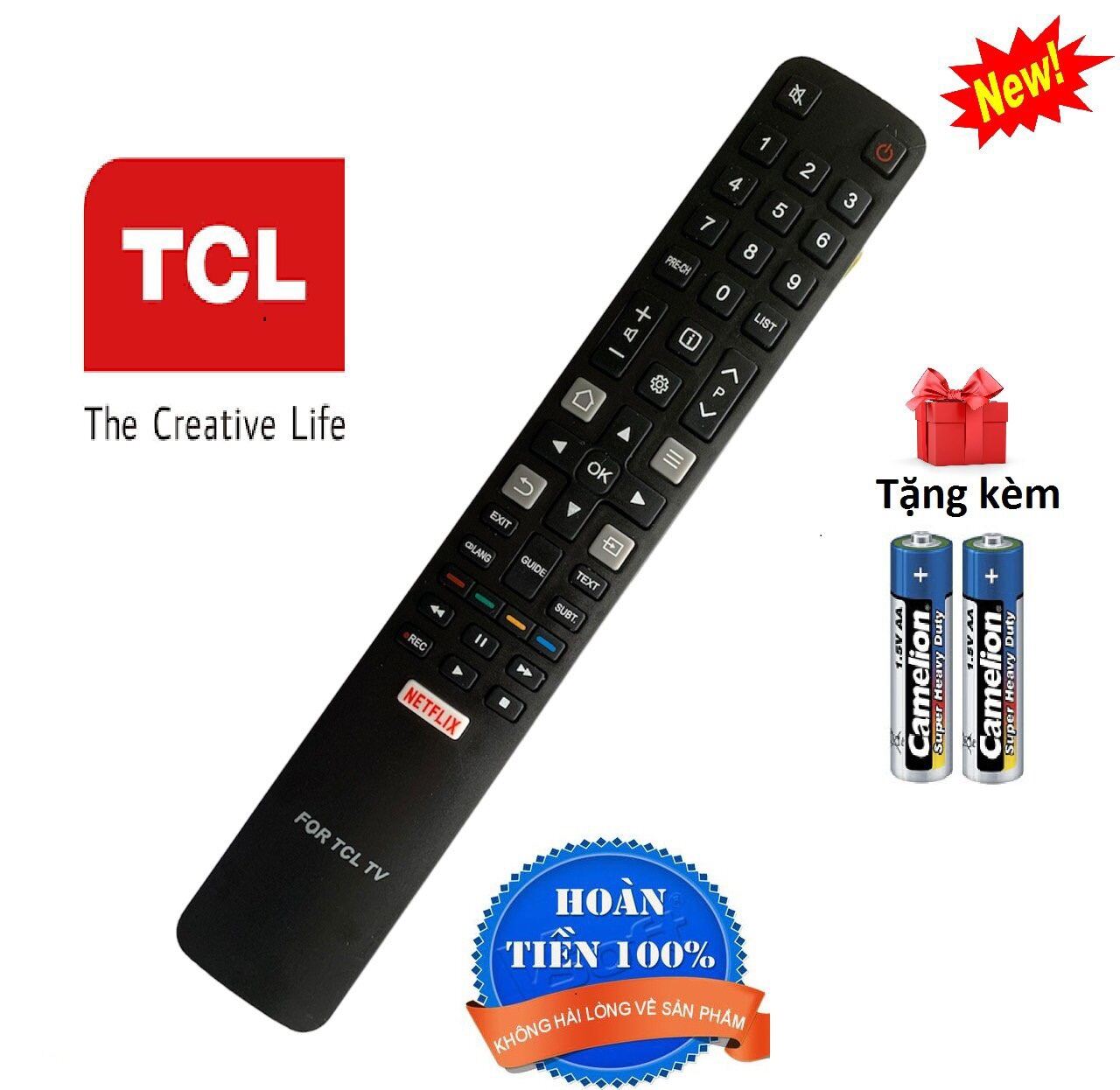 Bảng giá Điều khiển tivi TCL các dòng TCL LCD LED Smart TV - Hàng tốt [ tặng kèm pin ]