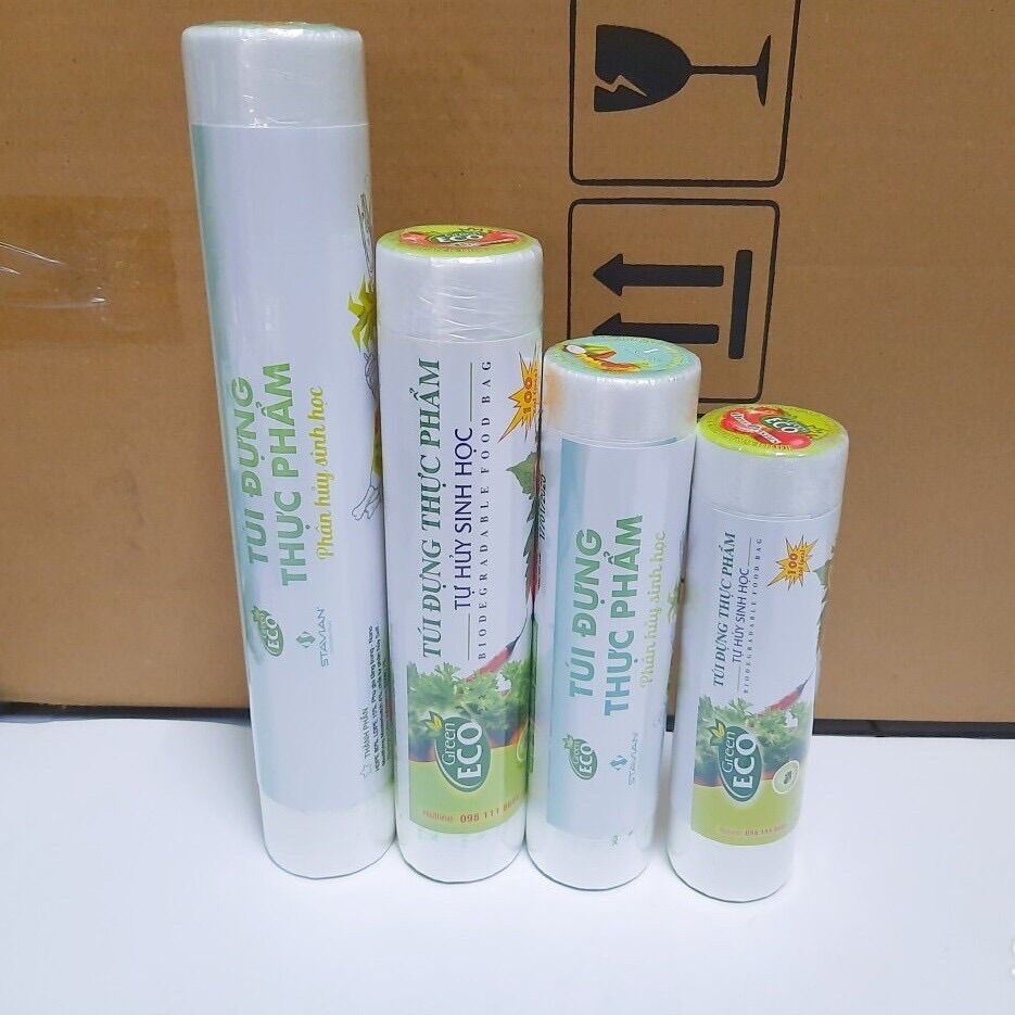 Túi đựng thực phẩm tự huỷ sinh học Green Eco (100 chiếc)