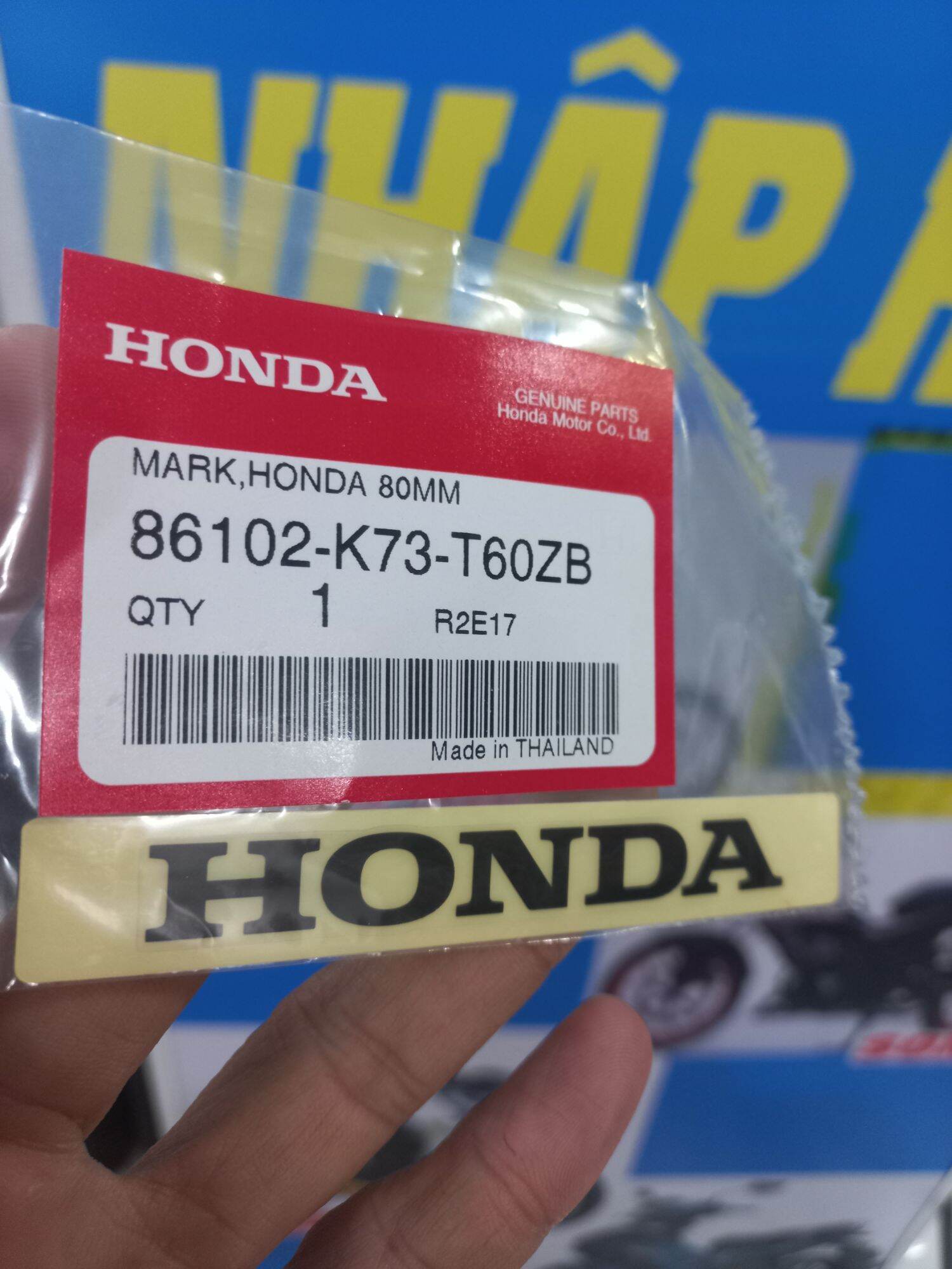 Tem Chữ Honda Màu Đen Nhập Thái