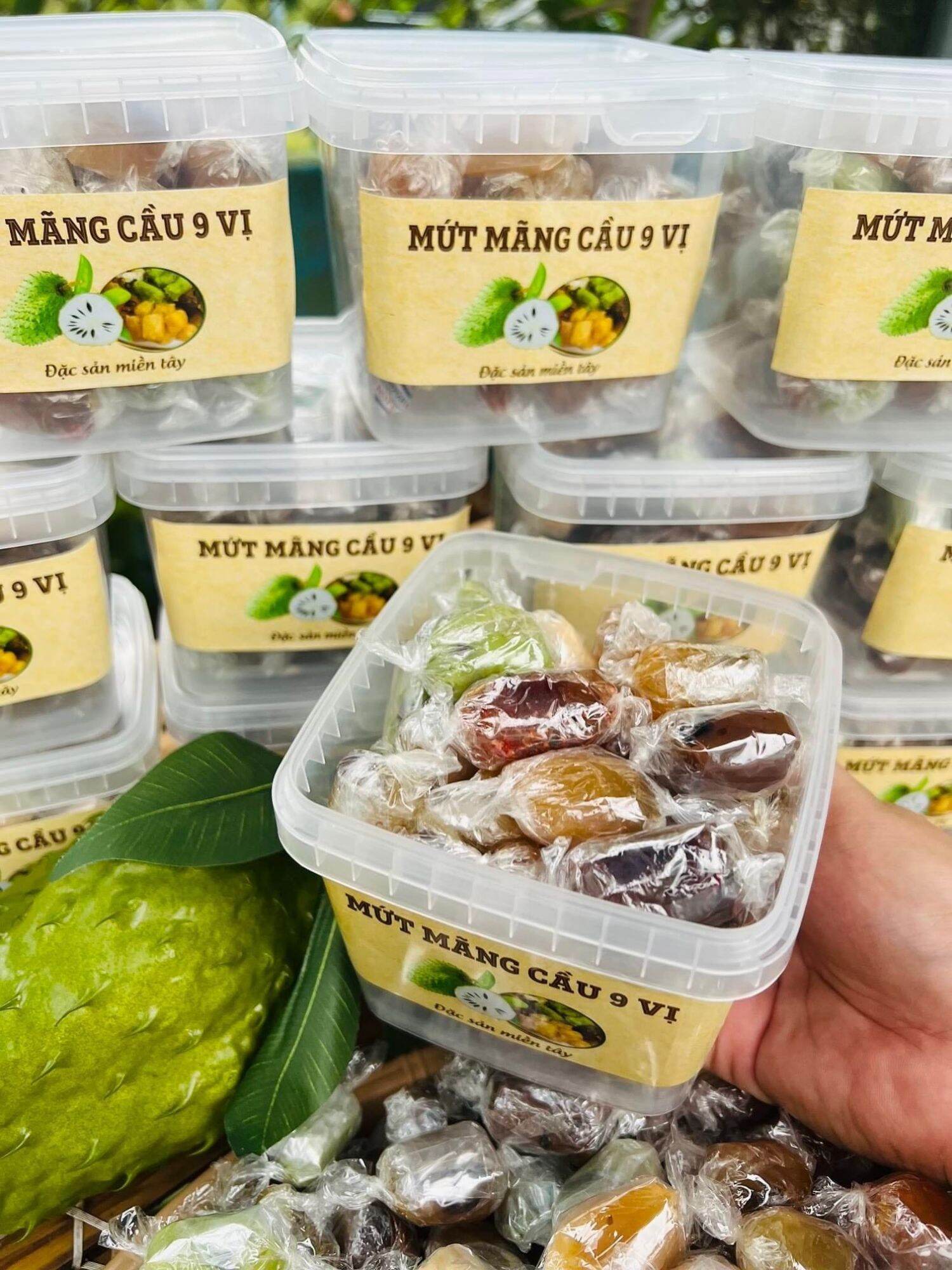 Xô 500g mứt mãng cầu mix 9 vị- mứt tết- bánh kẹo- đồ ăn vặt