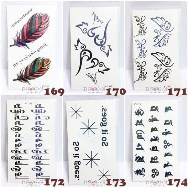 Combo 10 Hình xăm dán tattoo sticker