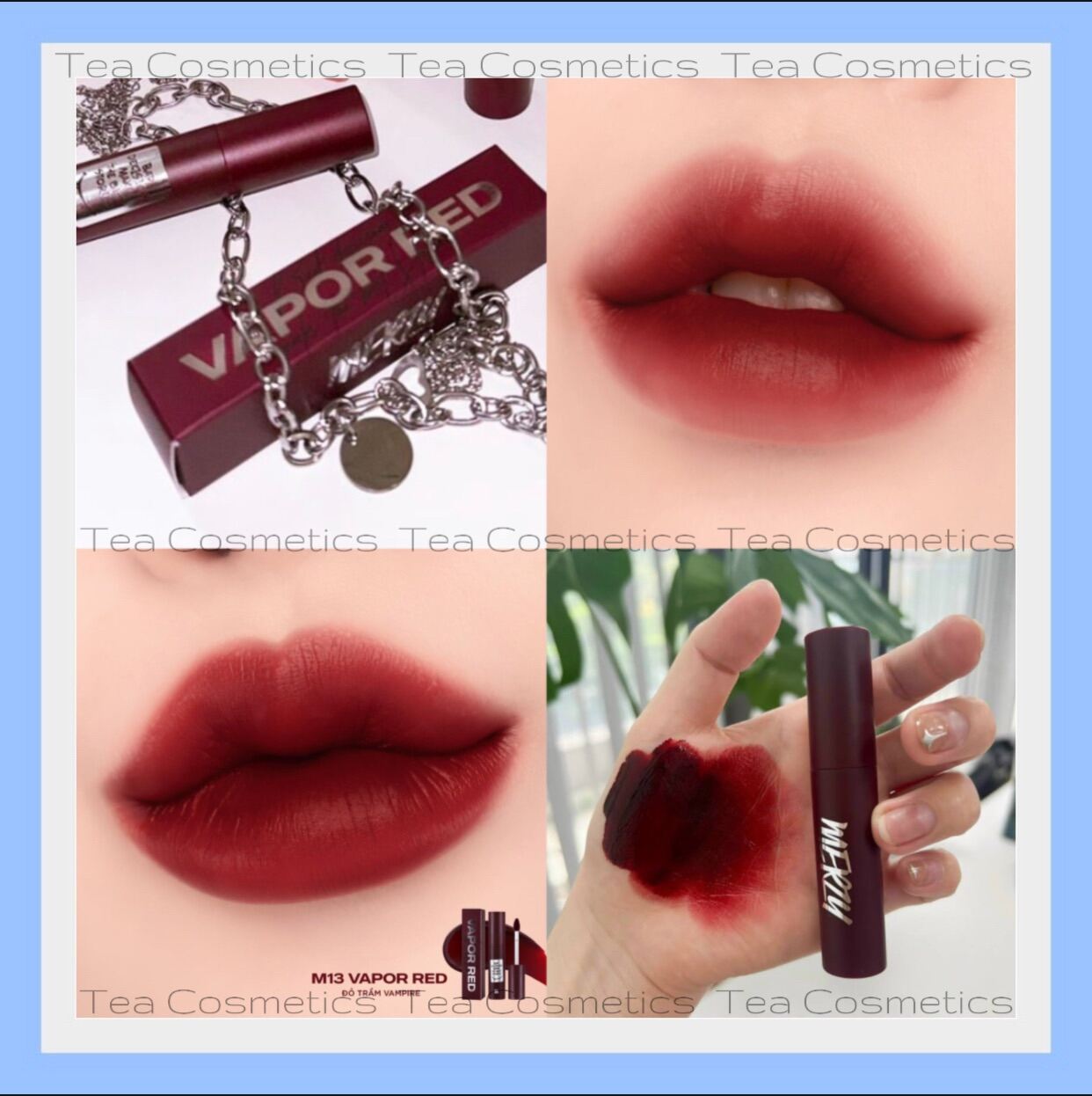 NEW M13 VỎ ĐỎ RED EDITION Son Kem Lì Hàn Quốc Merzy Noir In The Mellow