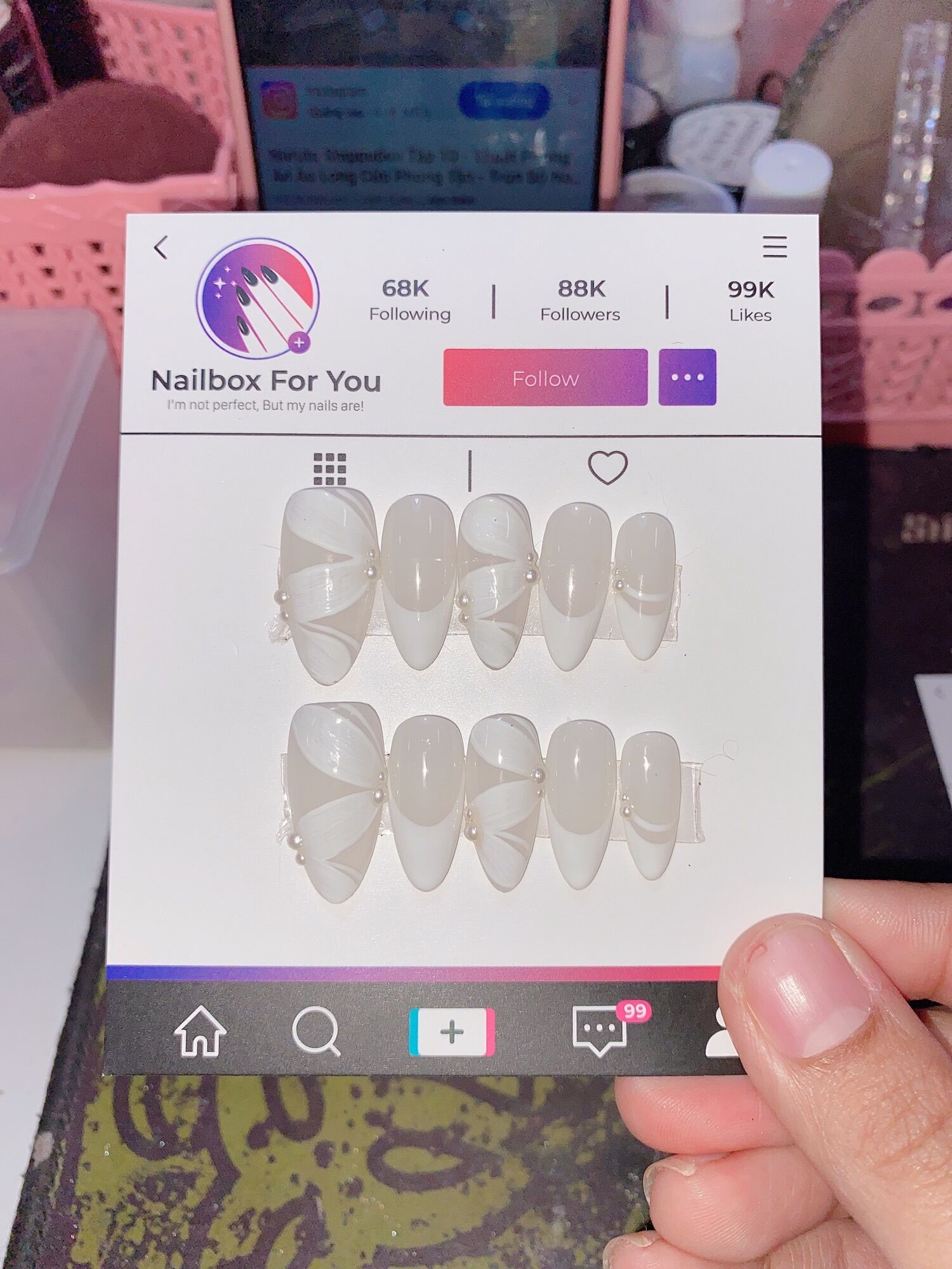 Combo nail của khách