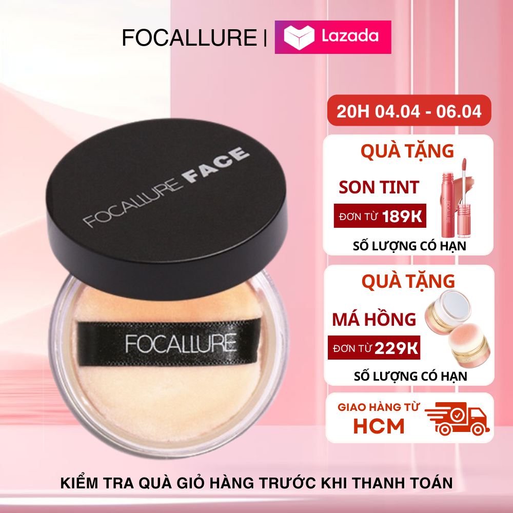 FOCALLURE Phấn Phủ Dạng Bột Kiềm Dầu Che Phủ Toàn Diện 7g