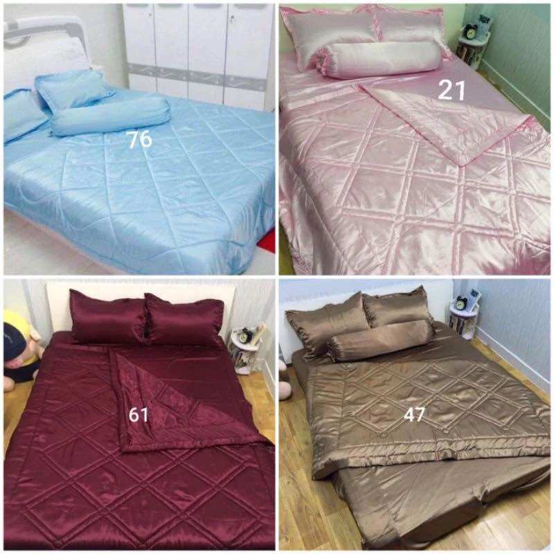 bộ ga và vỏ gối phi lụa bóng mã 38 đủ size