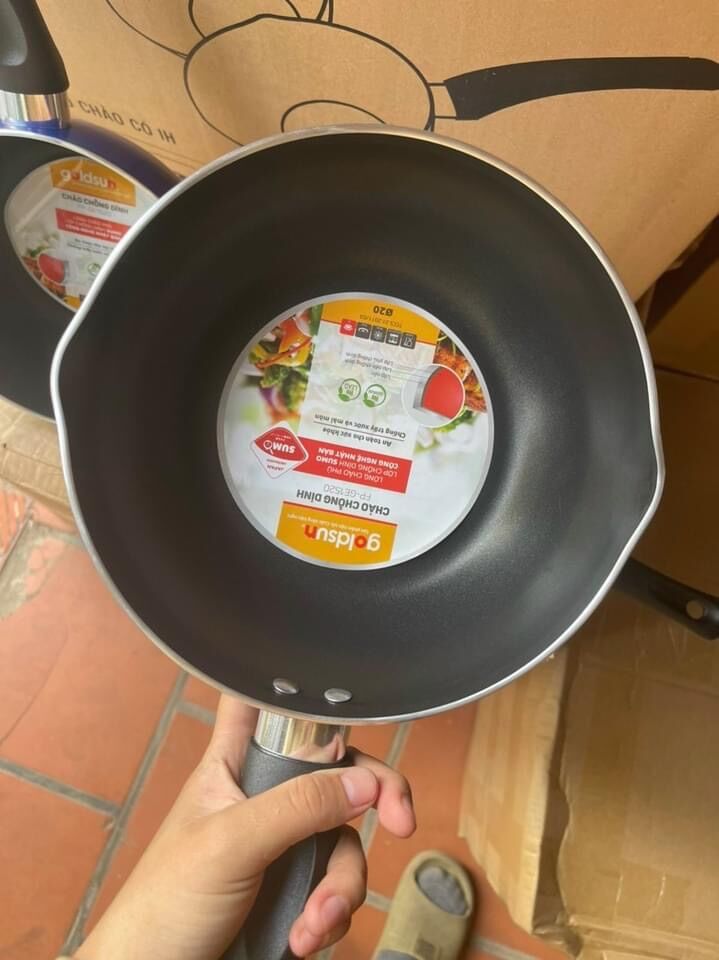 chảo sâu lòng 20cm goldsun