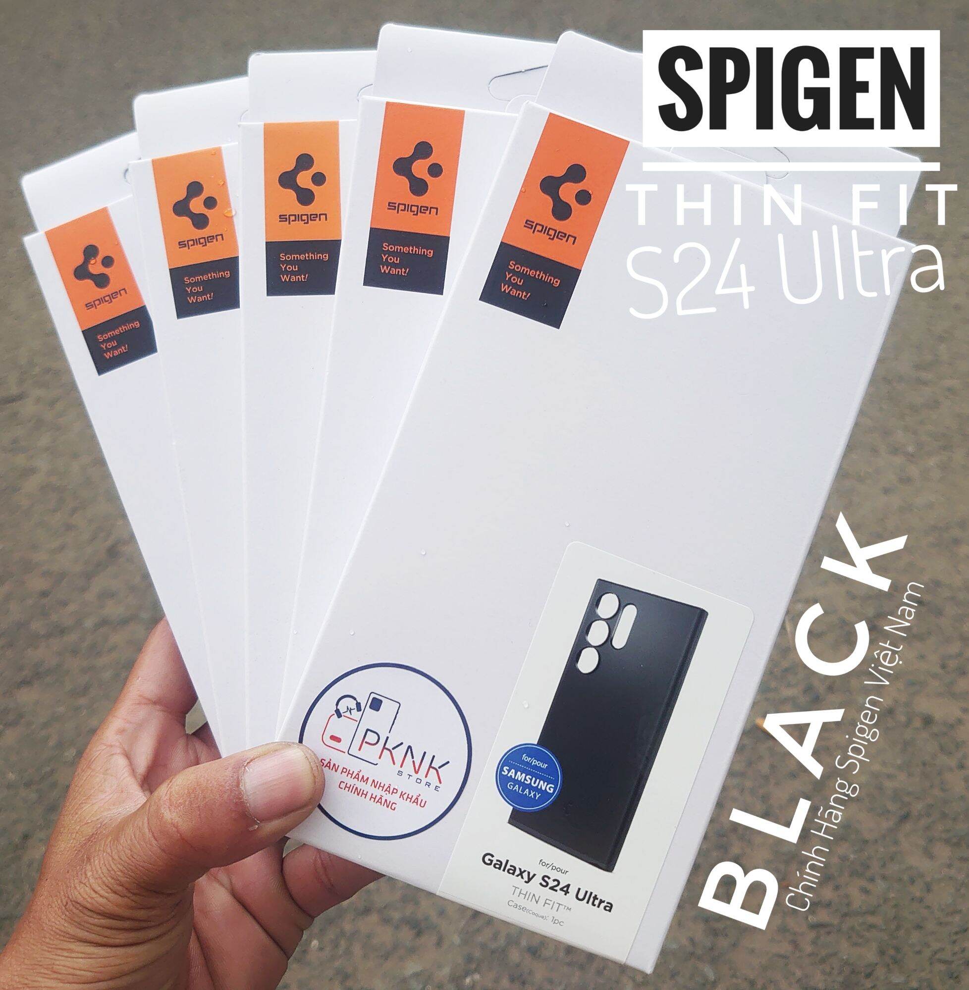 Ốp lưng spigen galaxy s24 ultra case thin fit - black