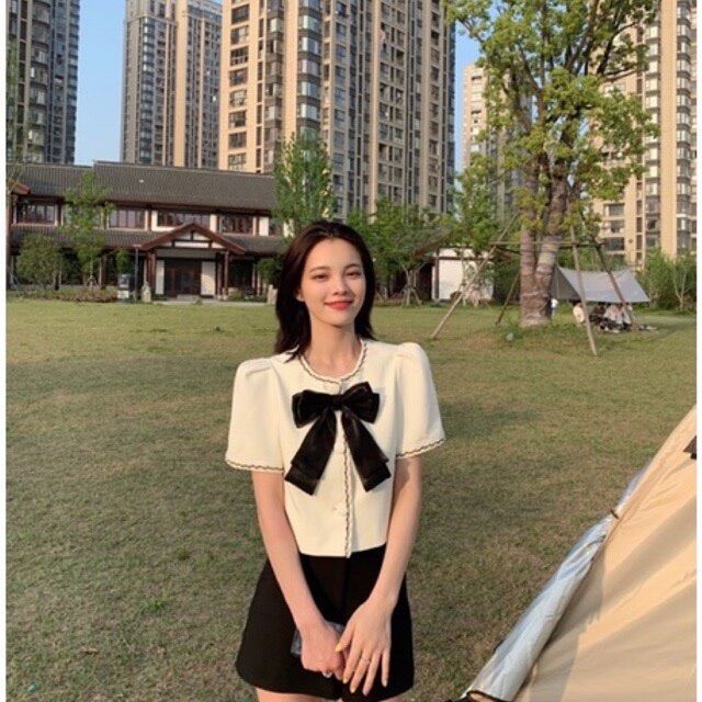 AOA SƠ MI PHỐI NƠ ĐEN SMND888