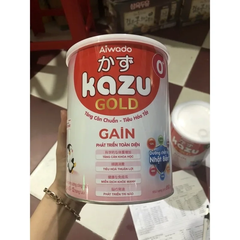 [HCM]Sữa bột Kazu gold gain số 0 810g