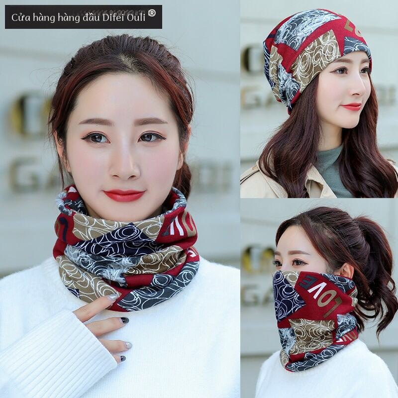 Mũ Trùm Đầu Cổ Ấm Áp Mùa Đông Phong Cách Hàn Quốc Đa Năng Cho Nữ Khăn Quàng Cổ Đa Năng Kiểu Dáng Dễ Thương Ngọt Ngào Dành Cho Cặp Đôi