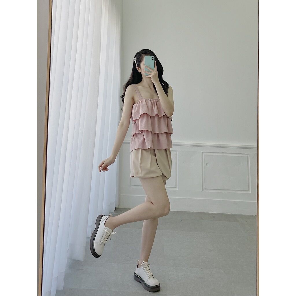 YU CHERRY | Áo nữ  Linen Layer Cami Top YA367