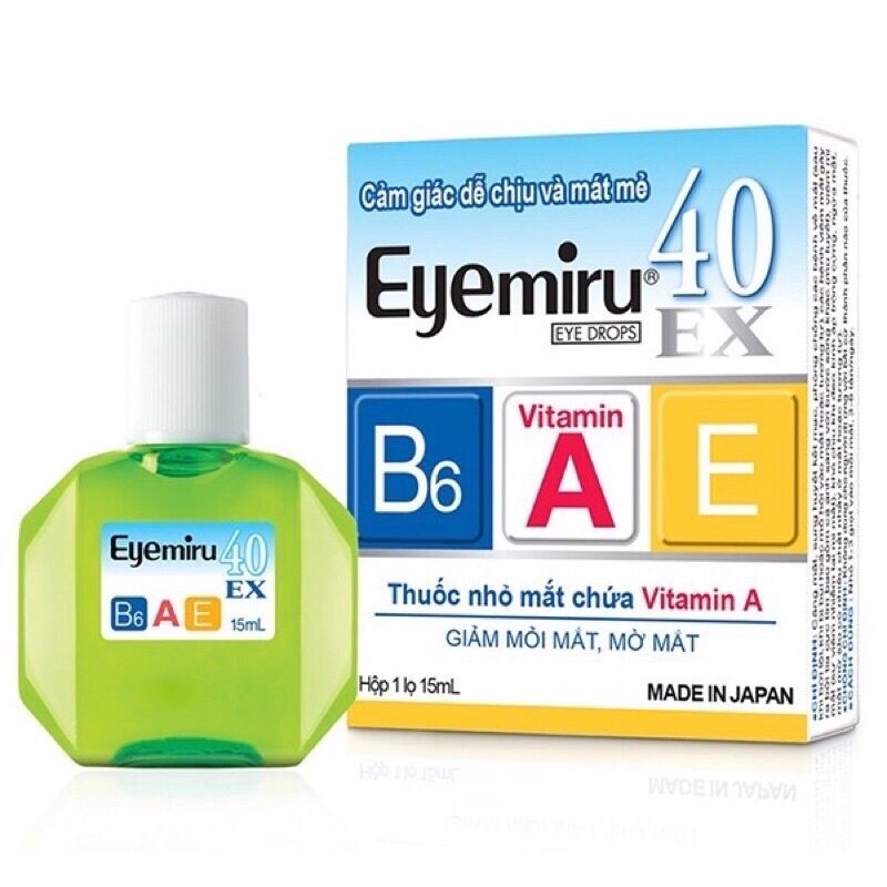 Eyemiru 40ex 15ml nước nhỏ mắt giảm mỏi mờ mắt làm mát dịu mắt