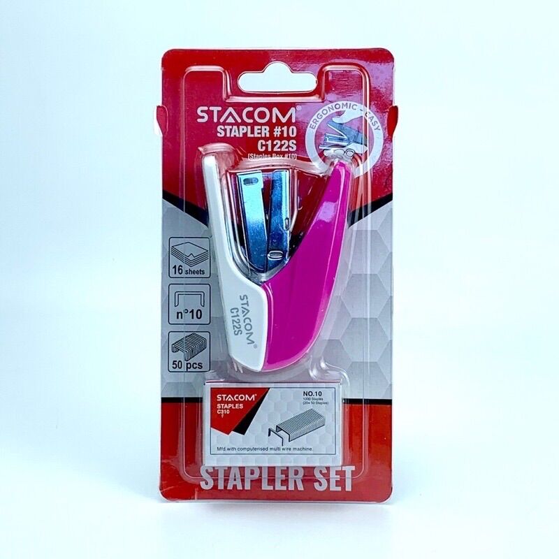 Bấm Kim Số 10 C122S - Có Trợ Lực ( Tặng kèm 1 hộp kim bấm)