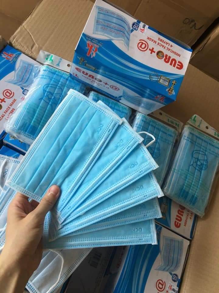 Khẩu Trang Euro 4 Lớp ( 1 Hộp 50 cái)
