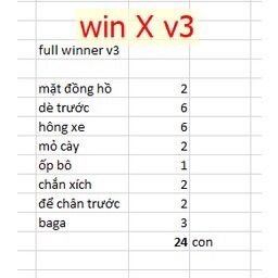 Ốc gr5 full dàn áo winner x