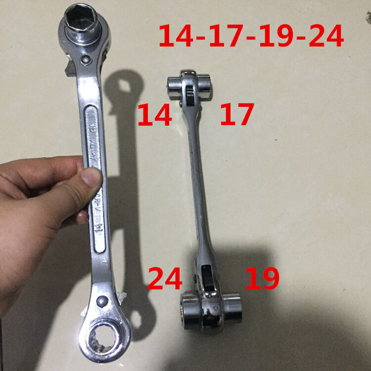 Cờ lê bánh cóc bốn công dụng, cờ lê hai chiều nhanh, cờ lê tự động nhanh, cờ lê đa năng, dụng cụ bánh xe bánh xe gai tiết kiệm năng lượng