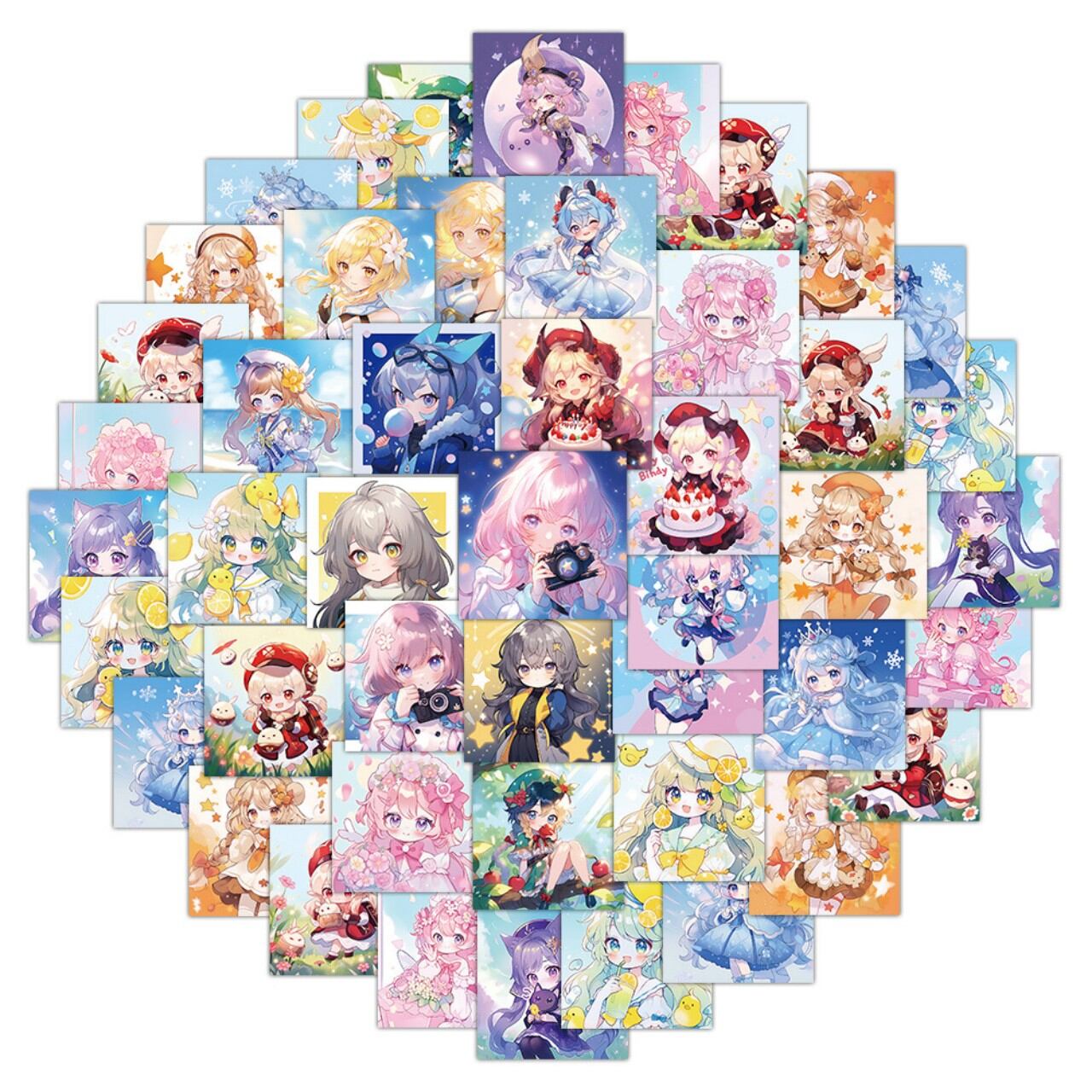 Set 50 miếng sticker hình dán chống nước