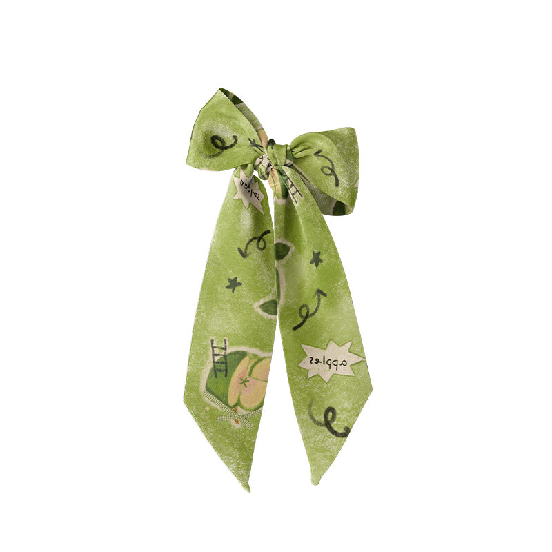 Khăn choàng nữ AOSONG lụa dài buộc tóc trang trí polyester