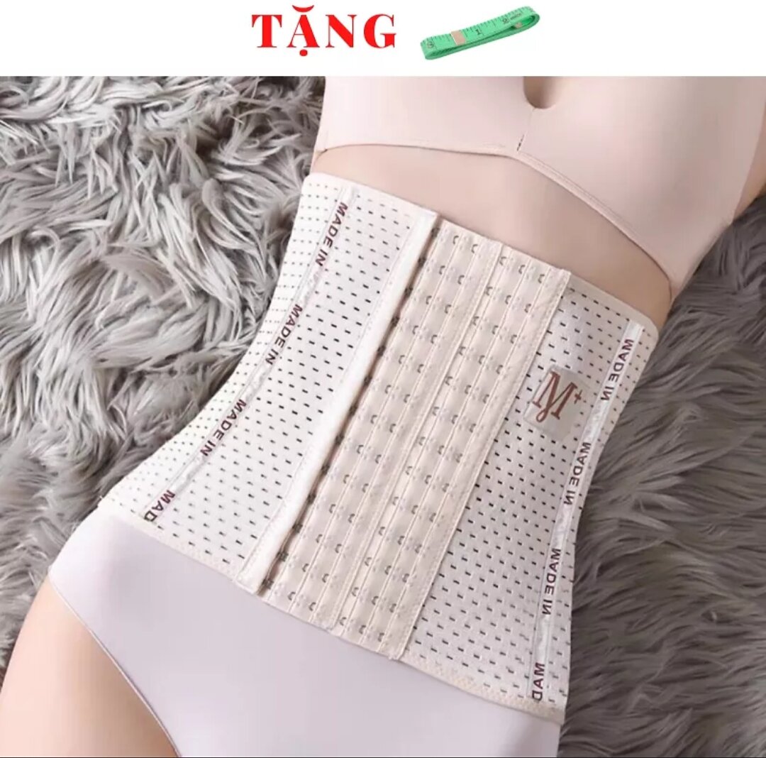 Đai nịt bụng 6 nấc móc cài, đai gen bụng định hình thông hơi giảm eo, giảm mỡ, ,thẳng lưng, thu gọn vòng eo ngay sau khi sử dụng