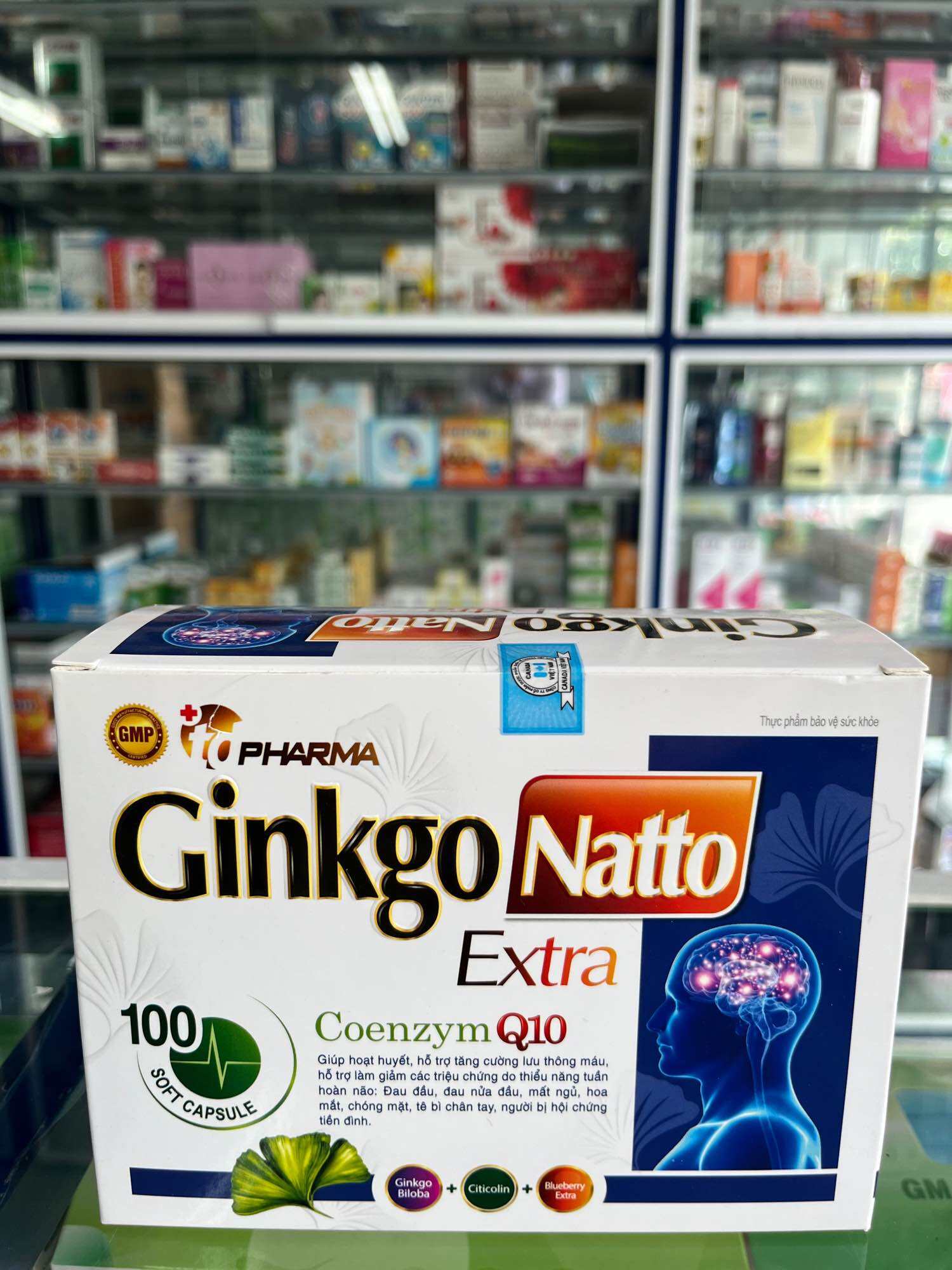 Viên uống hoạt huyết dưỡng não Ginkgo Natto Extra hộp 100 viên