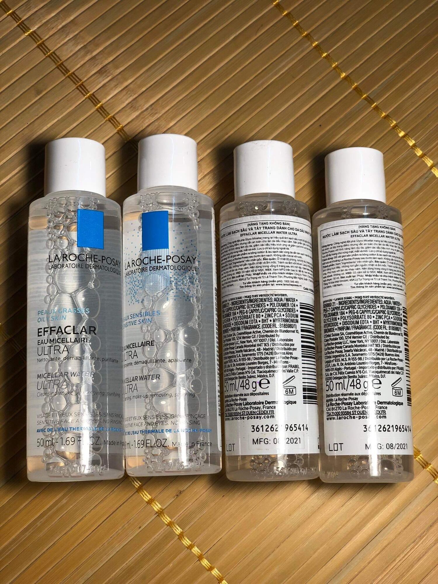 Tẩy trang cho da dầu mụn laroche posay 50ml