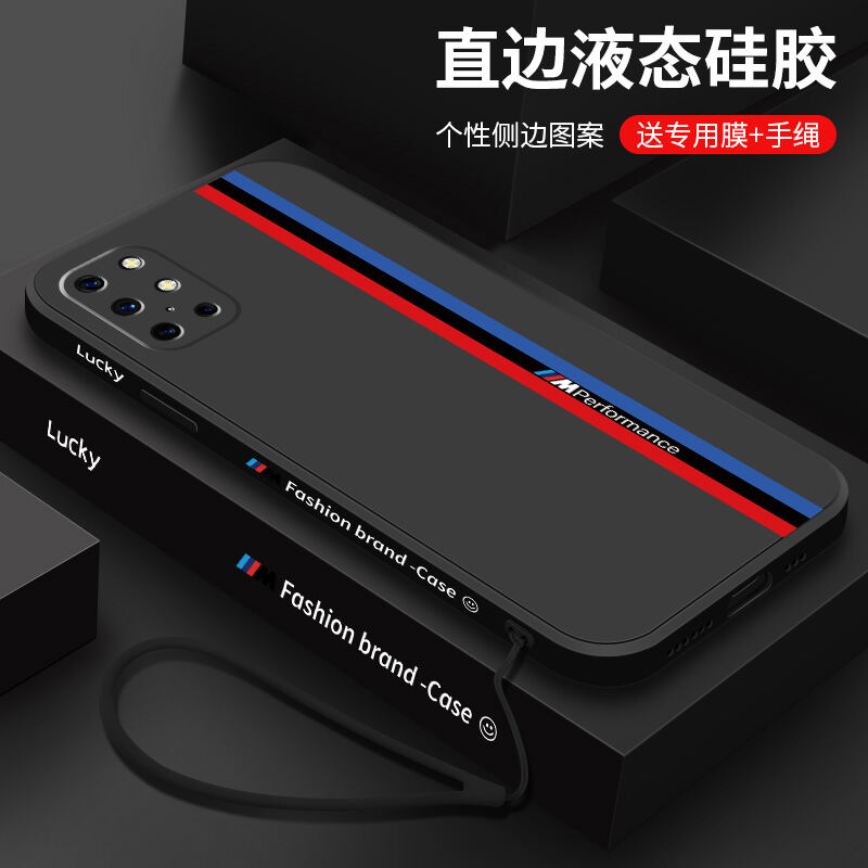 Ốp Điện Thoại Thích Hợp Dùng Cho OnePlus 8T Ốp Mềm Silicon Lỏng Kẻ Sọc Màu Đen Phiên Bản Cyberpunk Mẫu Mới Oneplus + 8T Ốp Bảo Vệ Chống Rơi Bọc Toàn Bộ 1 + 8T Cá Tính Sáng Tạo Thương Hiệu Thời Trang Nam Nữ Mẫu Mới 8