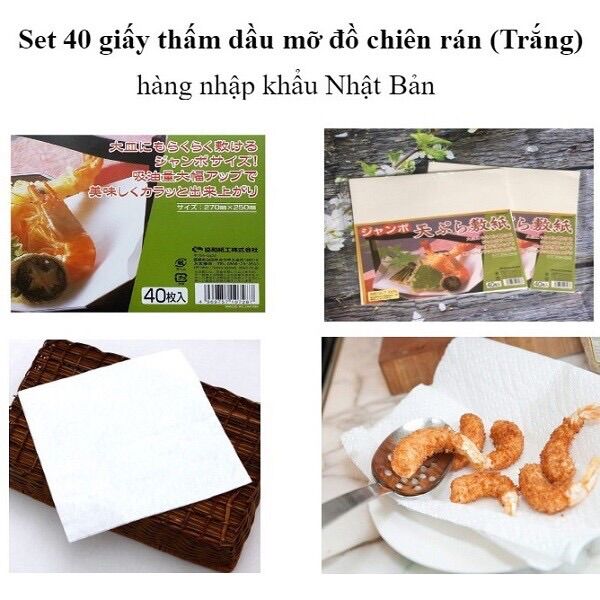 Giấy thấm dầu ăn - Hàng nhập khẩu Nhật Bản