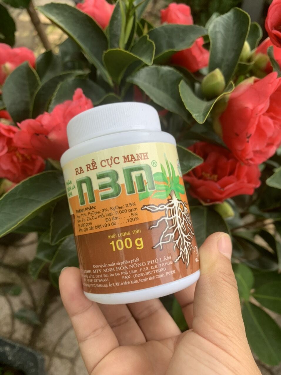 kích rễ N3M ra rễ cực mạnh dạng bột hủ 100 gam