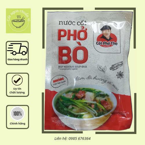 Combo siêu rẻ 5 gói cốt phở bò. chuẩn vị phở hà nội. gói 150g. không chất bảo quản.