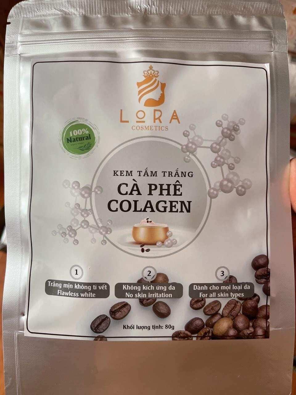 Kem tắm trắng cafe lora cosmetic