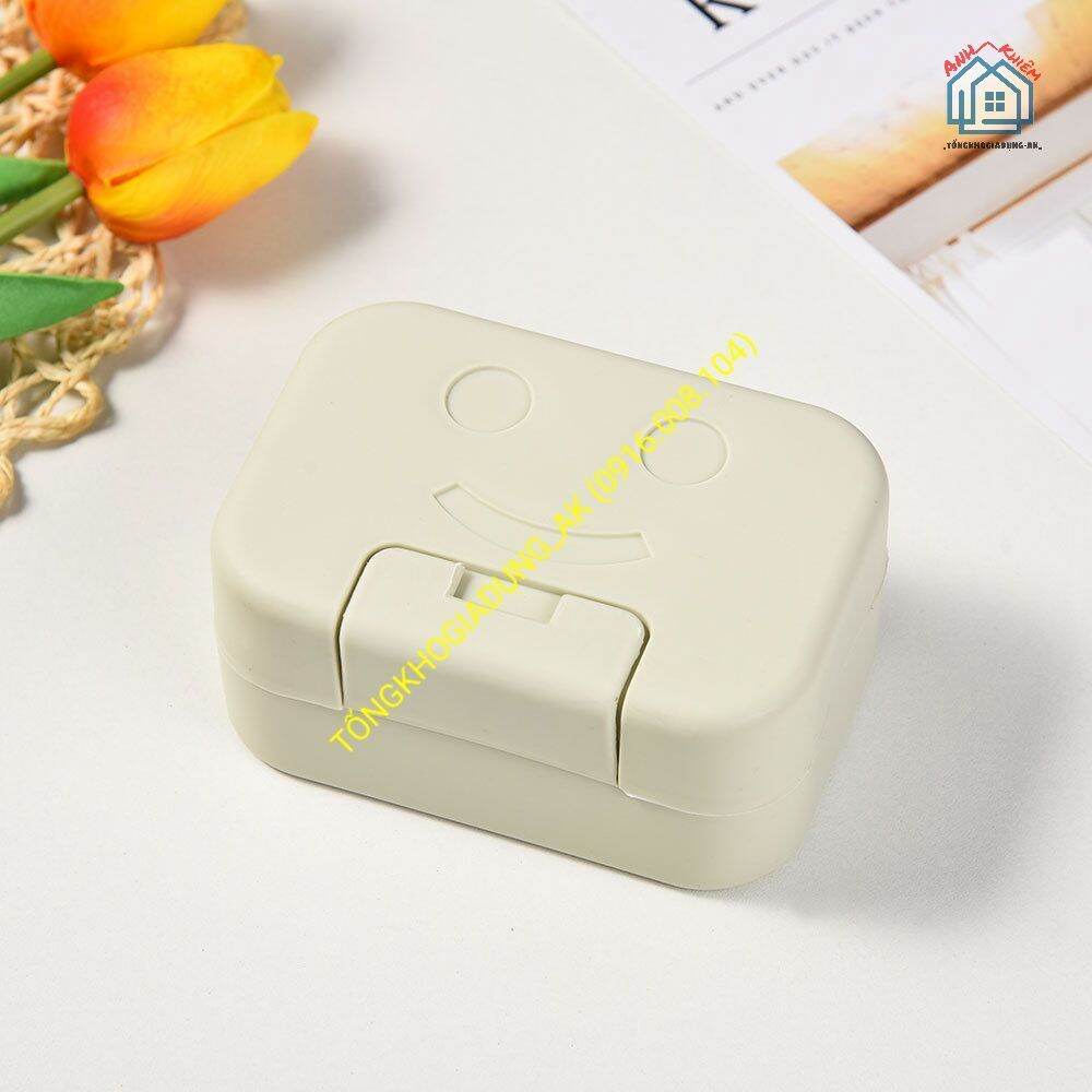 Hộp đựng xà phòng giặt du lịch có lớp thoát nước di động có nắp đậy kín Hộp chống rò rỉ
