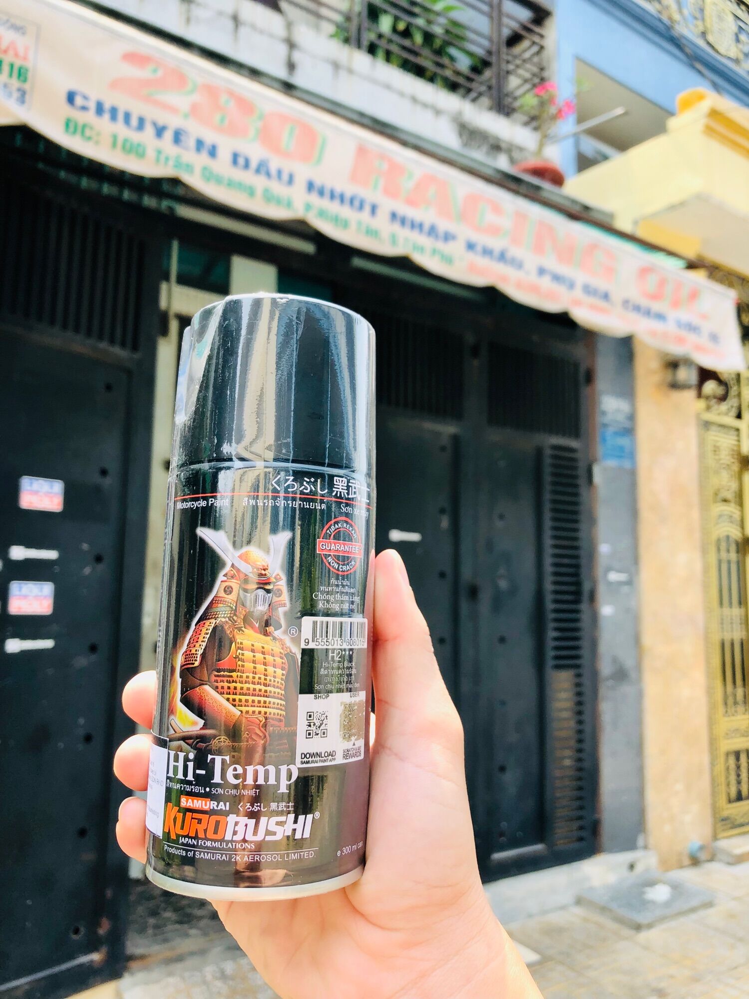 Sơn SAMURAI Chống cháy , chịu Nhiệt H2 màu đen