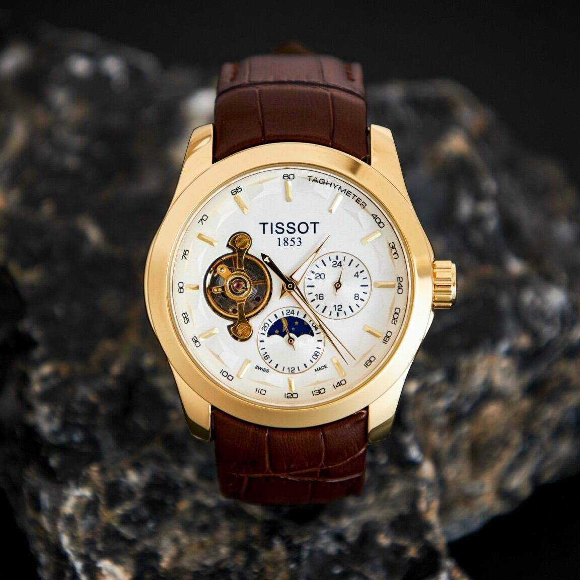 Đồng hồ thời trang cao cấp tissot - đồng hồ nam, đồng hồ chạy cơ tự động automatic, dây da cao cấp, mặt kính sapphire chống trầy, vỏ thép cao cấp không rỉ. , đồng hồ nhập khẩu, đồng hồ máy nhật