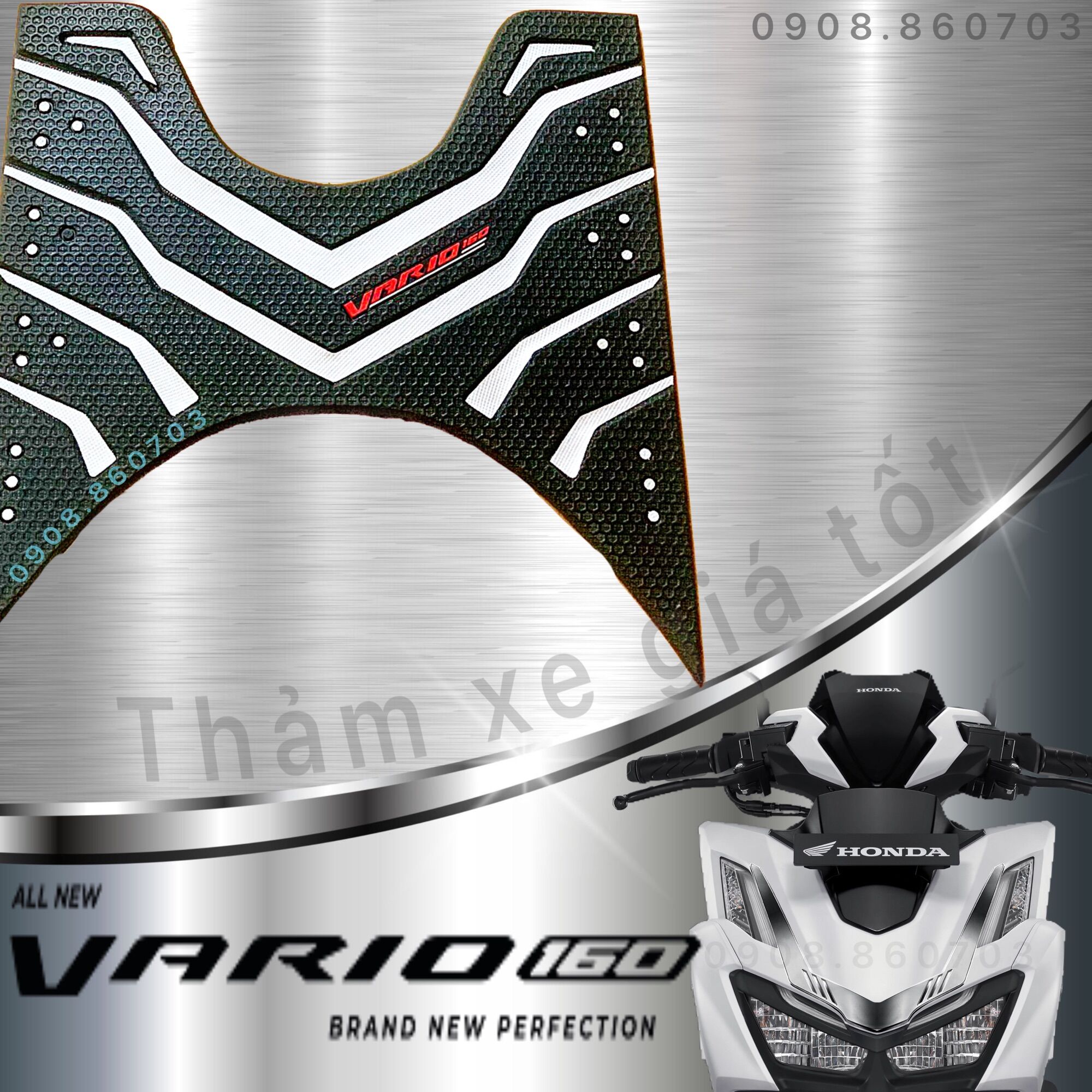 Thảm xe vario 160, thảm cao su lót sàn xe honda vario 160, vario160