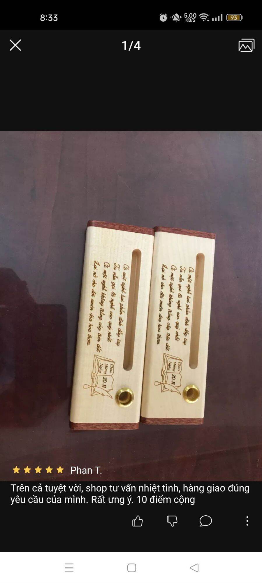 Bút gỗ đầu vặn và hộp gỗ