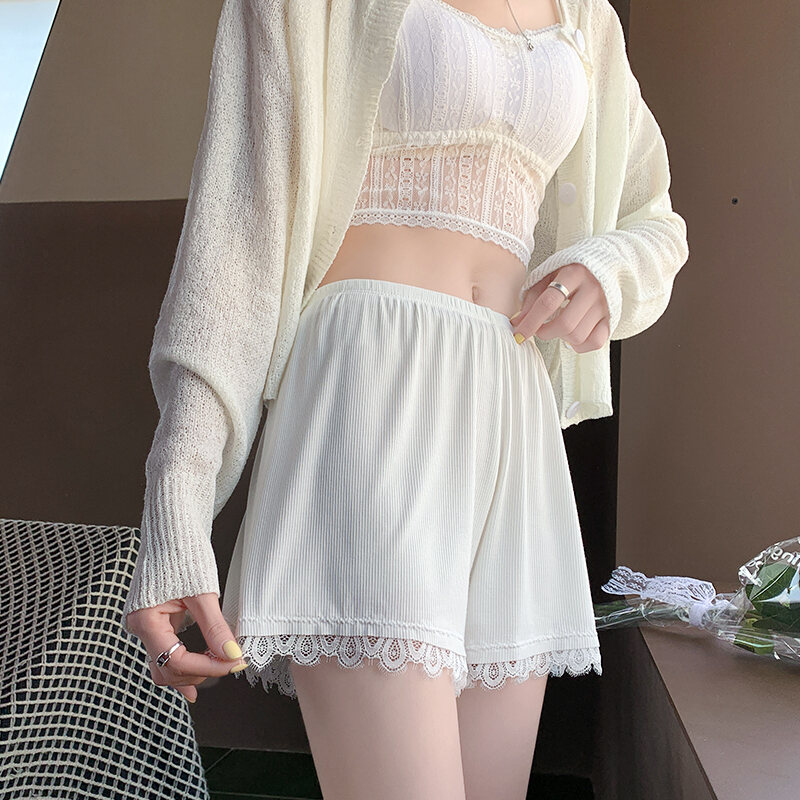 Xả Kho Quần An Toàn Viền Hoa Ren Quần Ngủ Mặc Ở Nhà Rộng Rãi Mẫu Mỏng Mùa Hè Có Thể Mặc Ngoài Chống Lộ Hàng Cho Nữ Quần Đùi Mặc Trong