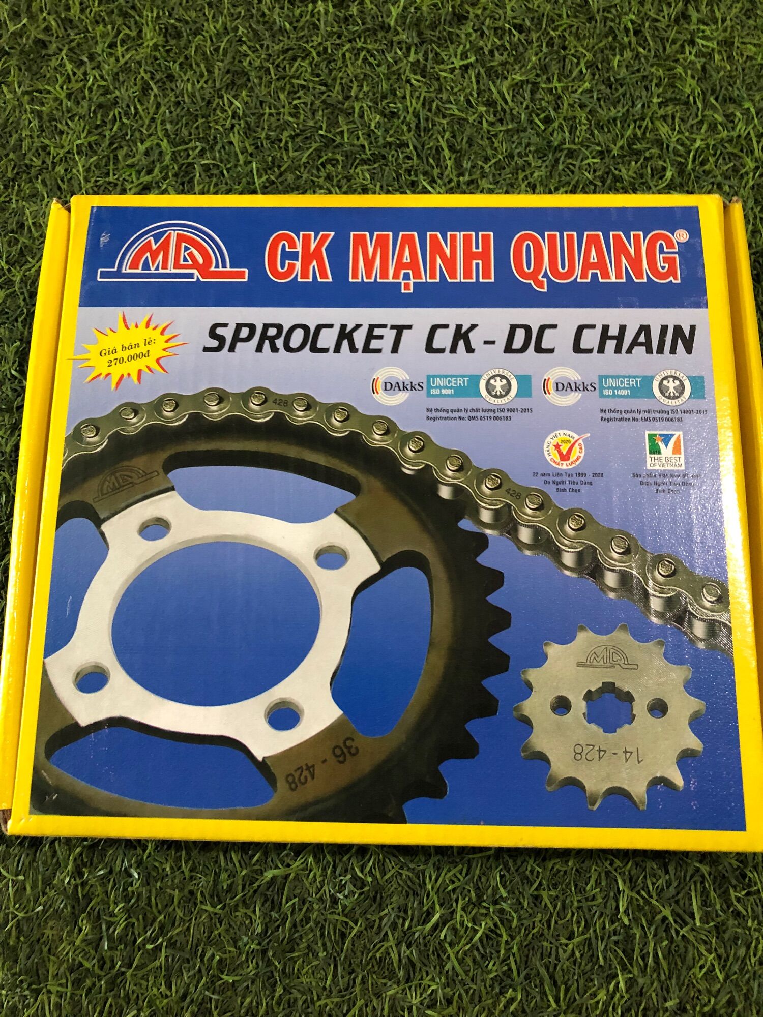 Bộ nhông xích (sên đĩa) Mạnh Quang xe Yamaha sirius, jupiter đời chưa có FI