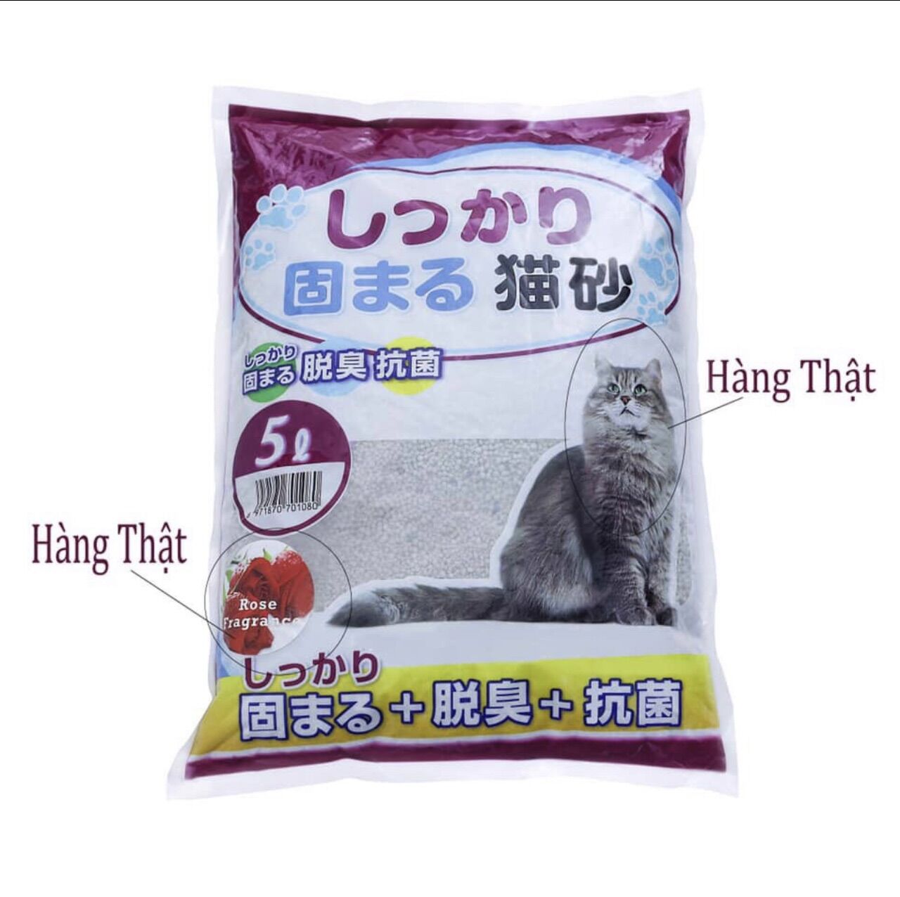 Cát nhật trắng 5L cho mèo