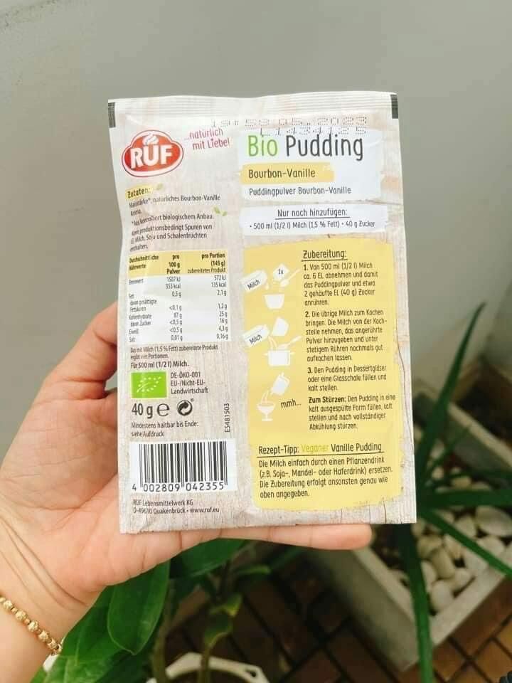 Pudding Ruf hữu cơ 40g