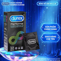 Bao cao su Durex Performa kéo dài thời gian size 52mm hộp 12 bao