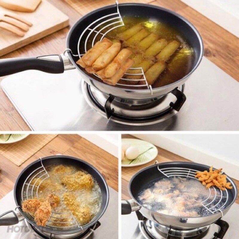 Vỉ gác chảo rán inox