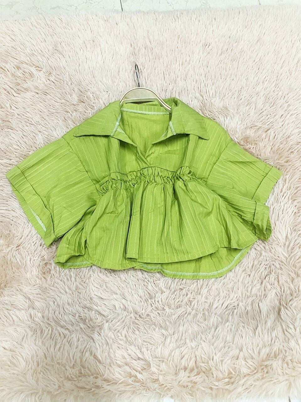 Áo kiểu babydol tay phồng tầng 2 lớp