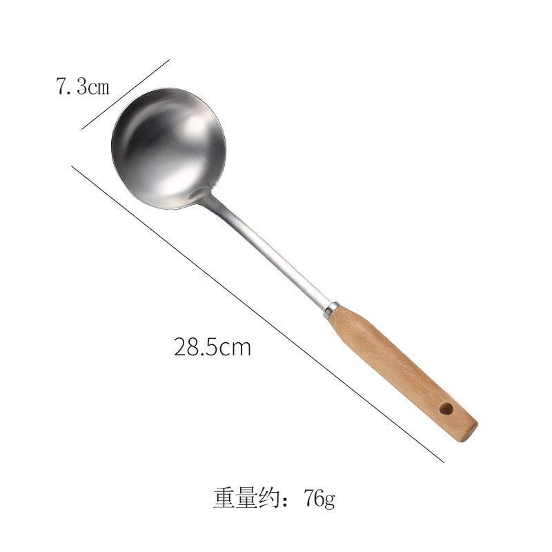 Muôi ăn lẩu inox muôi canh cán dài muôi múc canh cán dài muôi lẩu muôi canh gia dụng cỡ lớn làm sâu dày